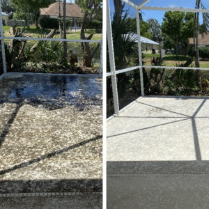 concrete surface before and after